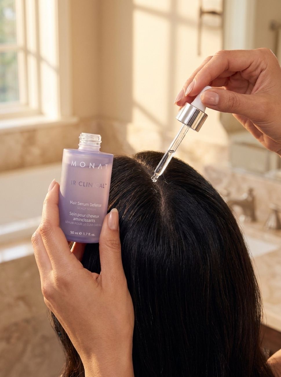 IR Clinical Serum an der Kopfhaut